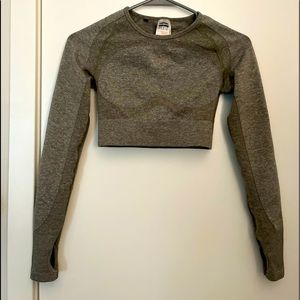 GYMSHARK FLEX SHIRT LONG SLEEVED CROP TOP